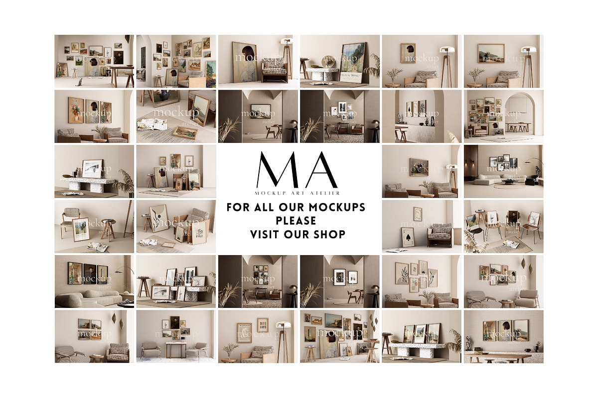 Close Up 30 Frame Mockup Bundle, a Household Mockup by Mockup Art Atelier (Photo 19 of 20)
