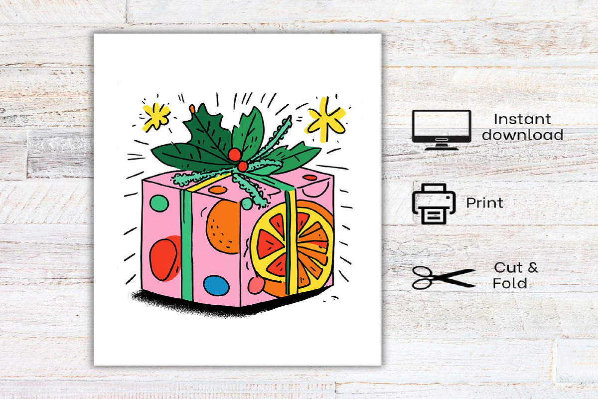 Watercolor Boho Christmas Clipart, an Illustration by Canvas Craft (Photo 8 of 8)