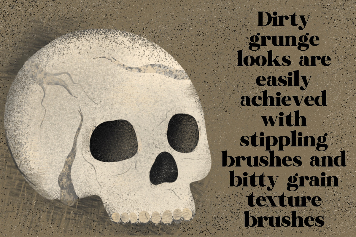 Grunge Procreate Texture Brushes, a Brush Add-On by KJP Designs (Photo 10 of 11)
