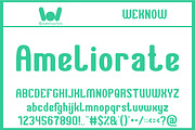Ameliorate font, a Sans Serif Font by weknow (Thumbnail 1 of 5)