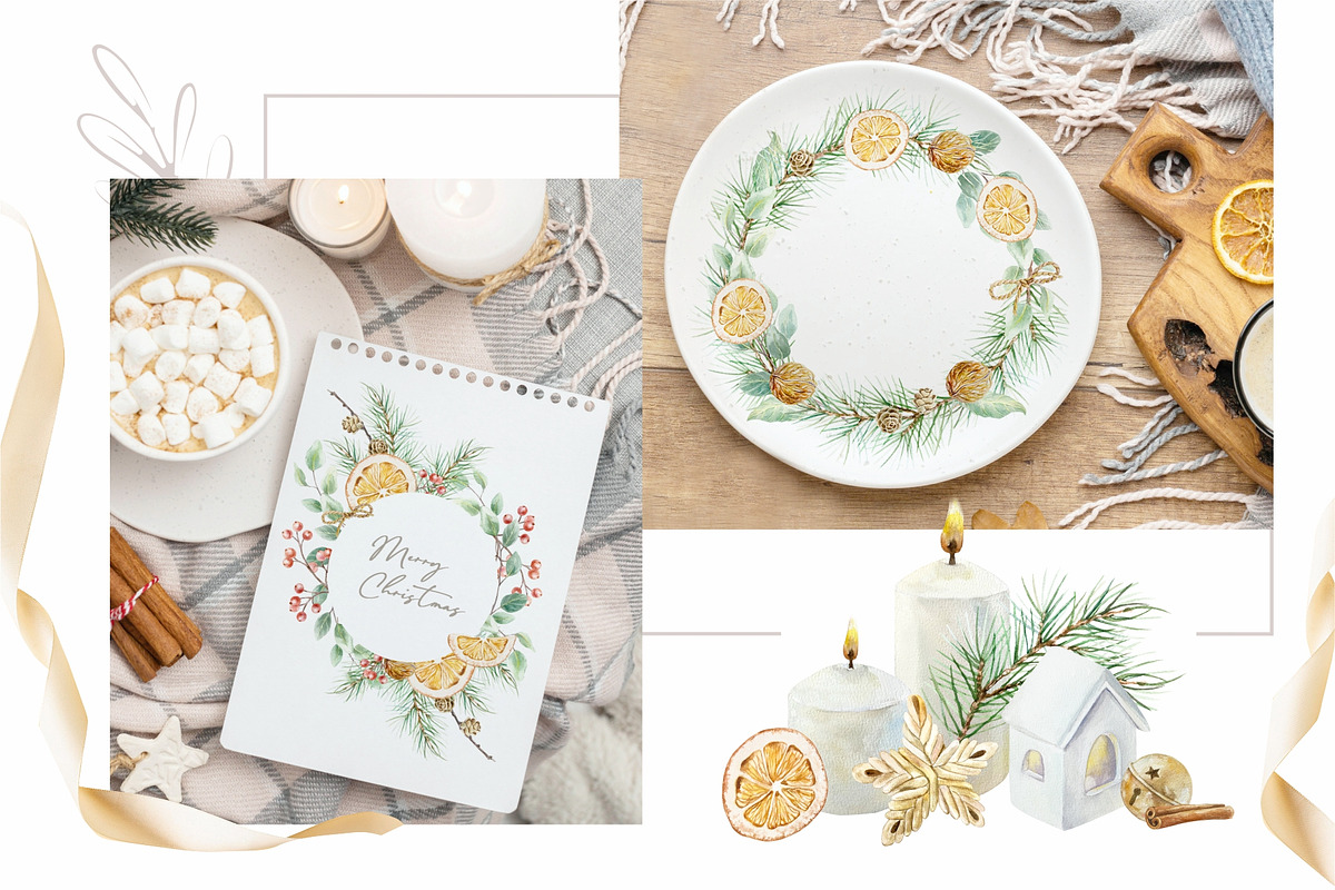 Cozy Christmas. Watercolor Clip Art., a Seasonal Illustration by Farida Bik (Photo 6 of 13)