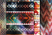 Tribal Aztec Galaxy Digital Paper, a Pattern Graphic by Digibonbons (Thumbnail 2 of 2)