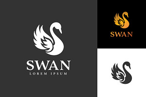 Elegant Swan Logo Design, a Branding & Logo Template by Saba Vector