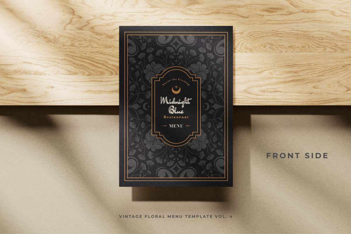 Vintage Floral Menu Vol.4, a Brochure Template by Bewalrus Studio (Photo 2 of 5)
