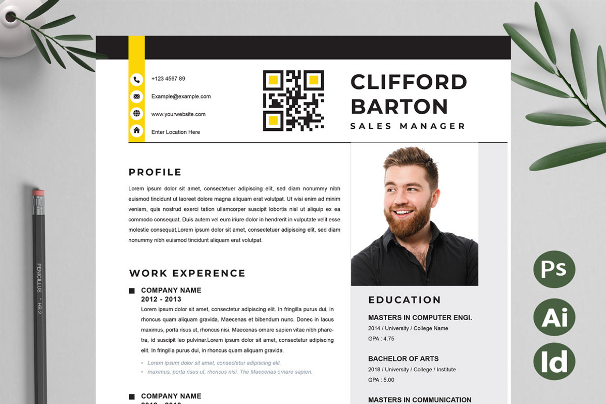 Clean Resume | Professional CV, a Resume Template by Attractive Resume (Photo 1 of 3)