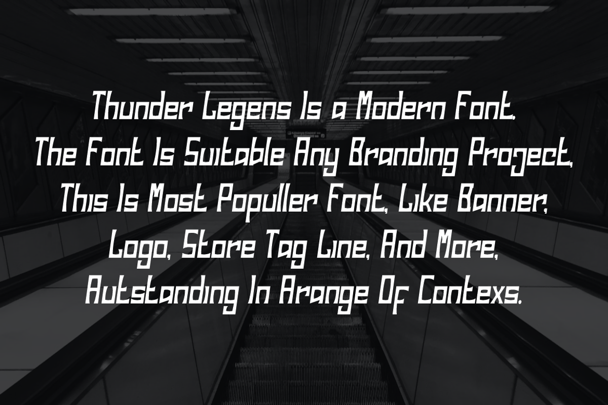 Thunder Legens - Sport Font, a Sans Serif Font by QR Design Studio (Photo 6 of 8)