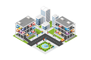 Isometric Traffic transport city, a Transportation Illustration by AlexZeL