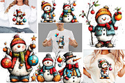 New year Snowman  clipart, an Illustration by Designworld (Thumbnail 3 of 6)