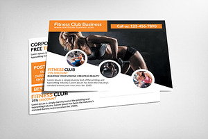 Fitness GYM Postcard Template