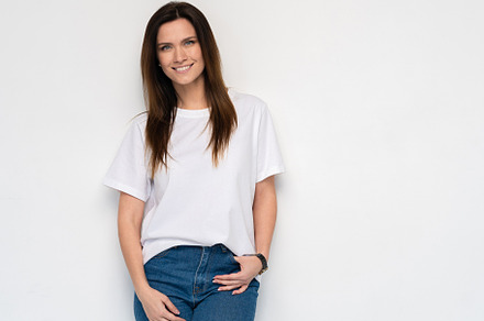 Cheerful female model joyful, a Person Photo by OPOLJA
