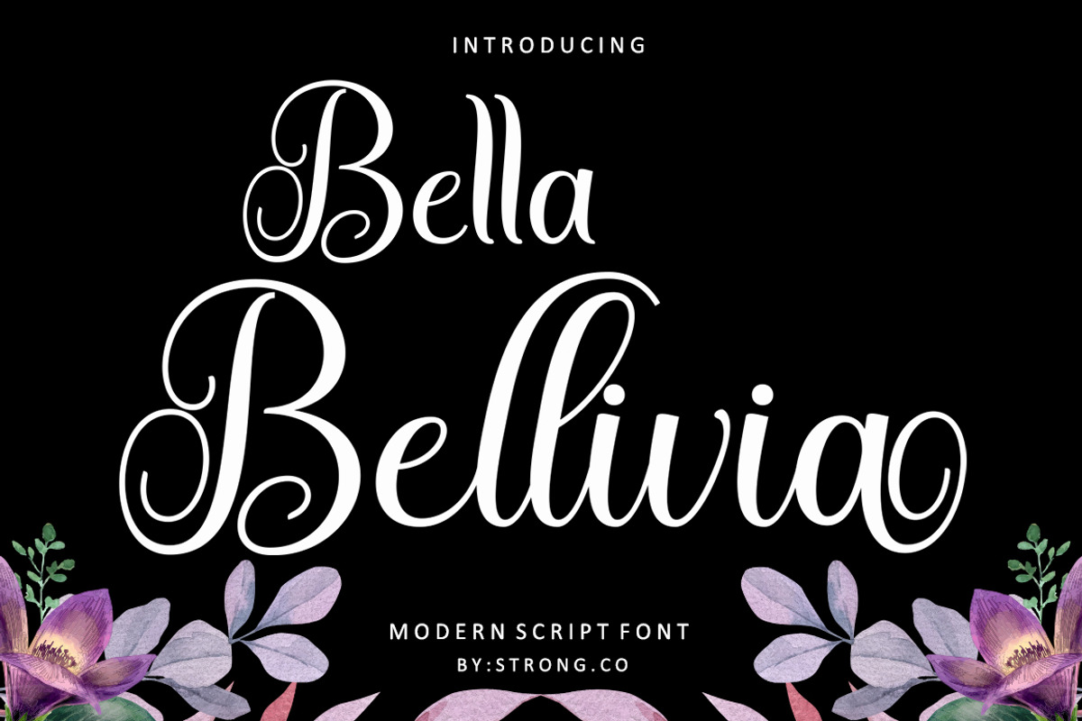 Bella Bellivia, a Script Font by Strong.co (Photo 1 of 9)