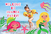 Mermaids - magic vector set, an Animal Illustration by Beauty Drops (Thumbnail 6 of 12)
