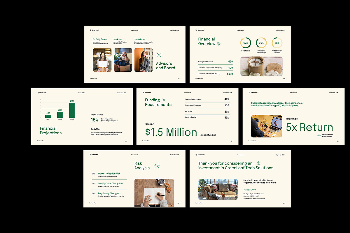 Clean Business Plan PowerPoint, a Presentation Template by Neermana (Photo 4 of 4)