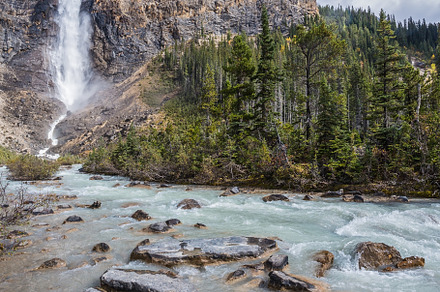 Waterfall Takakkaw formed by thawing of glacier Daly, a Nature Photo by kavram