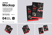 A4 Flyer Mockup Bundle Set, an Advertising Mockup by Rielismee (Thumbnail 1 of 5)