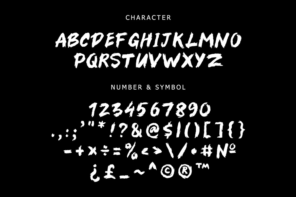 Sungai Brush Typeface preview 6
