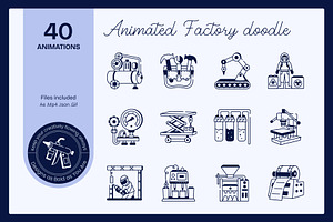 Animated Factory Drawing, an Outline Icon by Vectors Market