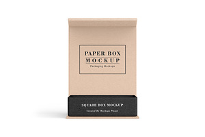 Kraft Paper Open Box Mockup