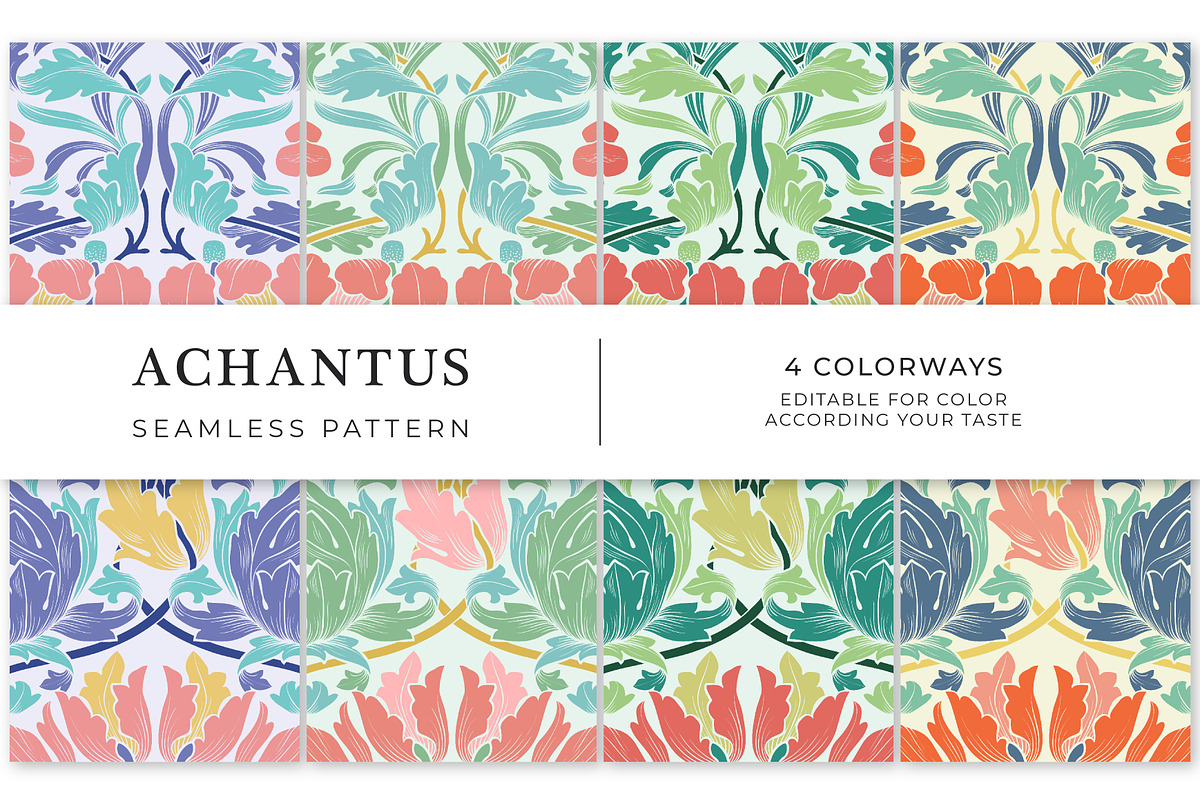 Achantus, Damask Print Patterns, a Pattern Graphic by ASTUDIO (Photo 2 of 9)