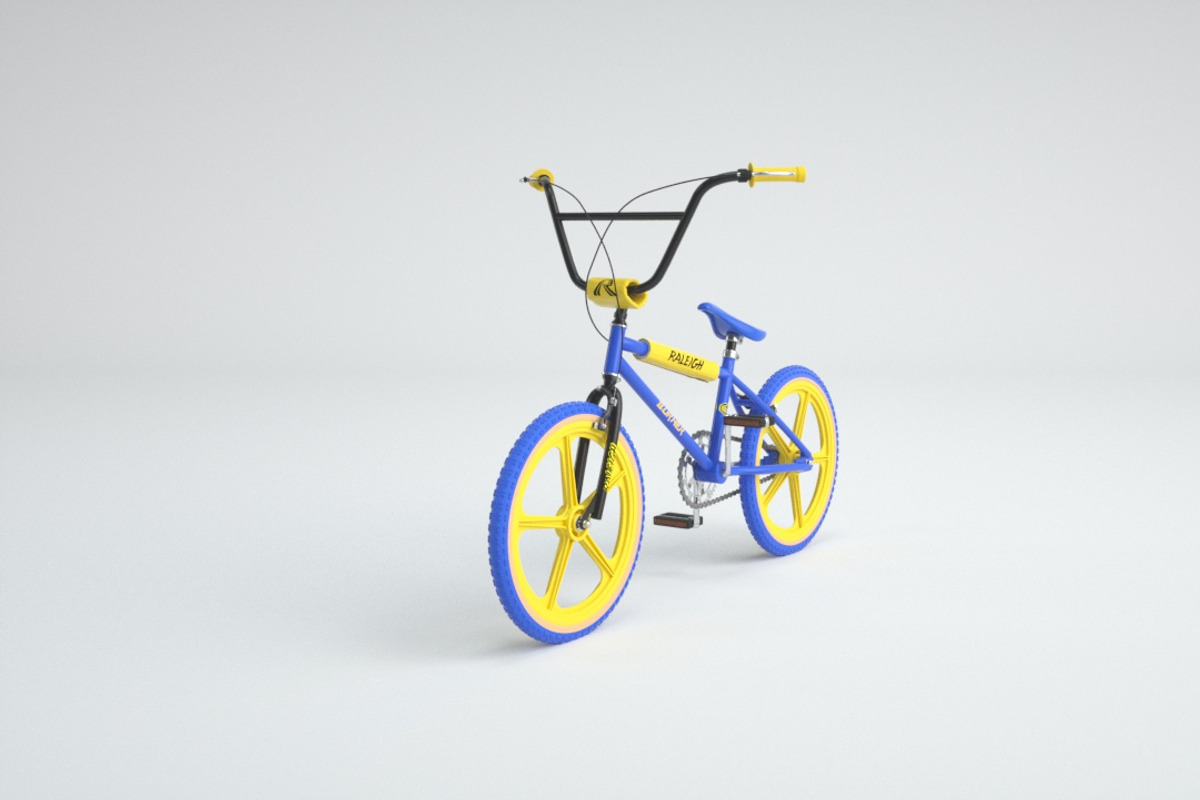 1980s Raleigh Burner BMX Bicycle, a Cars & Vehicle 3D Model by 3DTreatment (Photo 22 of 25)