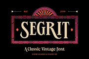Segrit – Classic Vintage Font, a Serif Font by Drizy (Thumbnail 1 of 10)