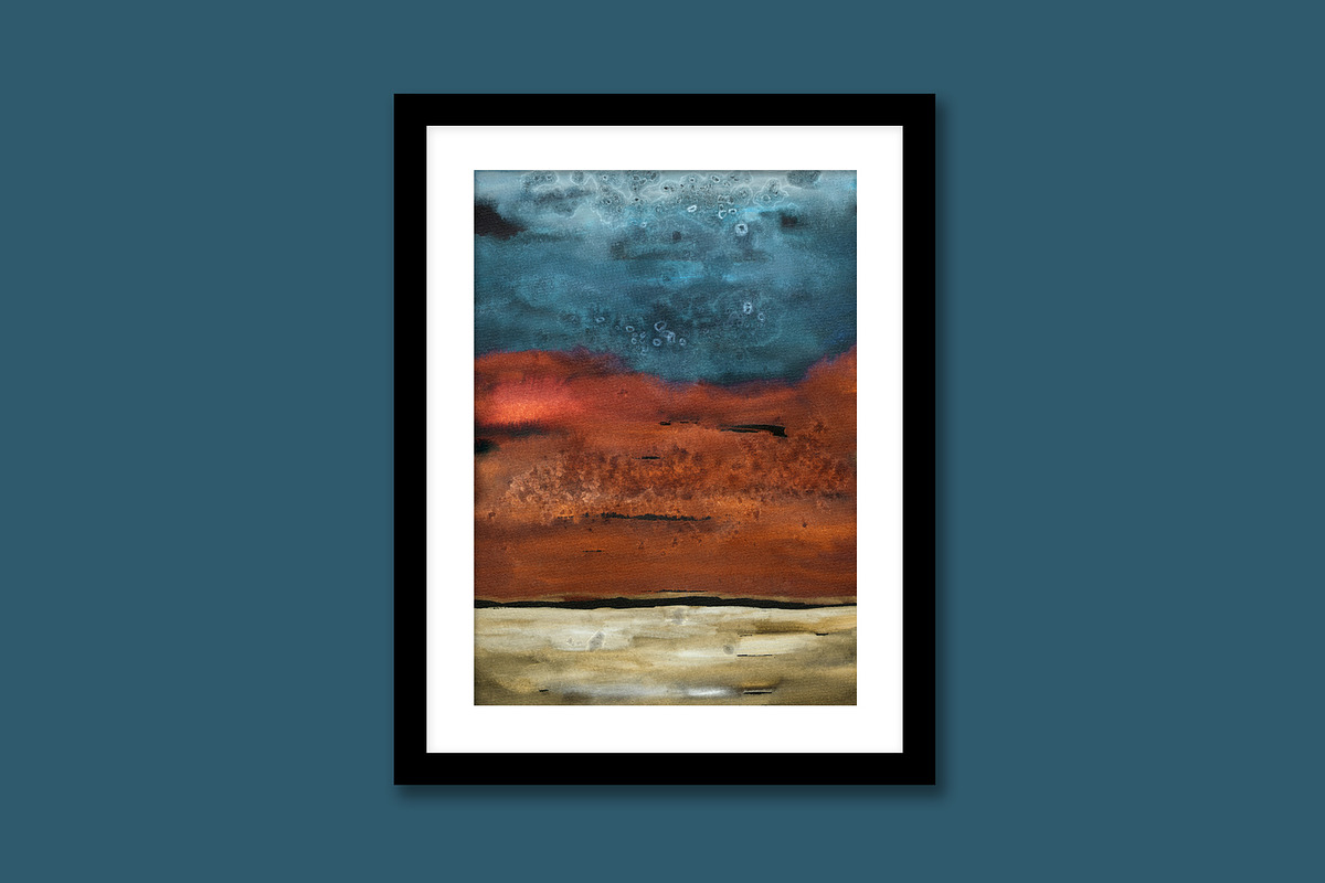 Dark Side, Watercolor Landscapes, a Background Graphic by Marmoris.Arts (Photo 7 of 16)