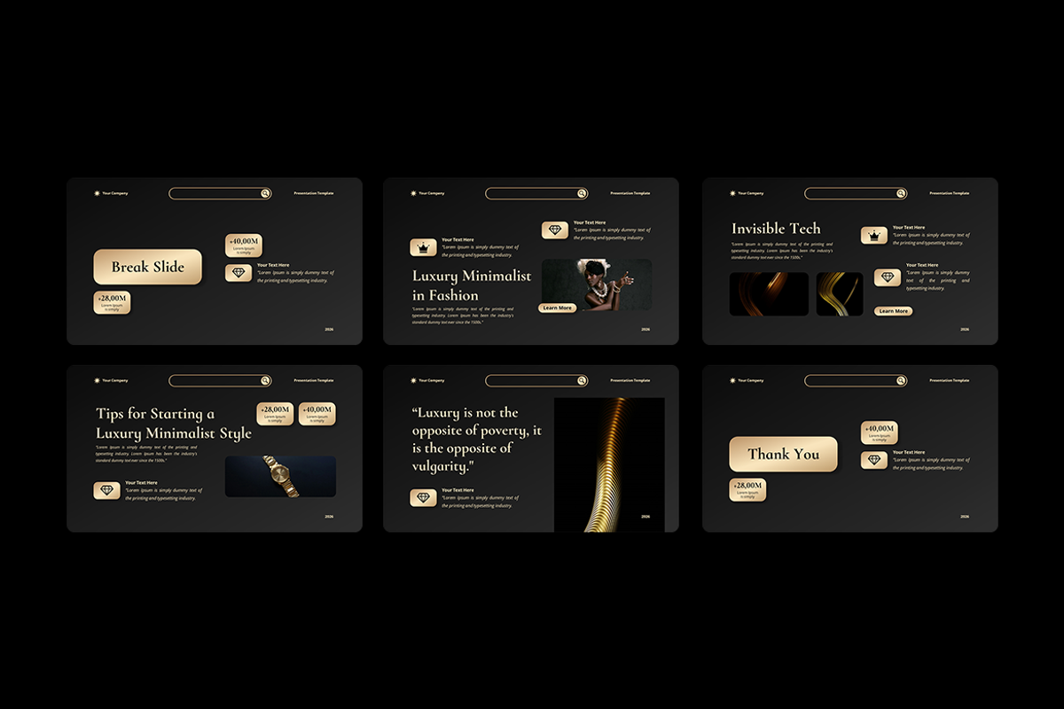 Luxury Minimalist - Keynote Template, a Presentation Template by Iqsiart Studio (Photo 3 of 3)