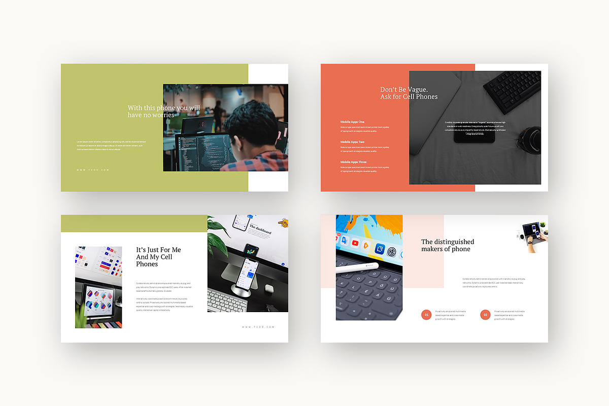 Tvoo : Mobile App Google Slides, a Presentation Template by Punkl Camp (Photo 7 of 16)