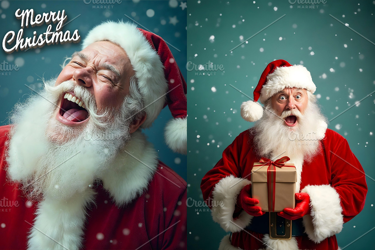 10 Funny Pose Santa Claus Photos, a Holiday Photo by PixelsDesign (Photo 5 of 6)