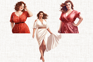 Curvy Girl Clipart Bundle