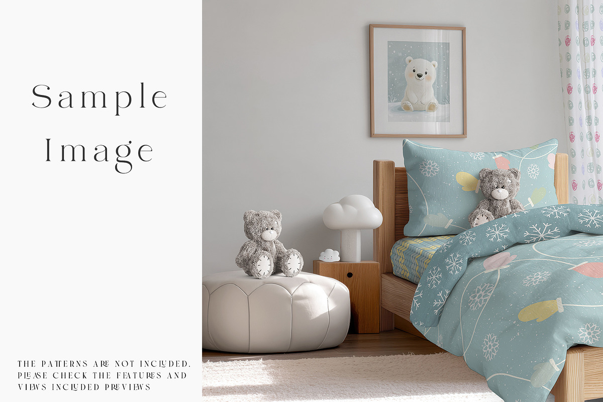 Toddler's Bedding & Wall Mockups, a Mockup by mock-ups (Photo 13 of 30)