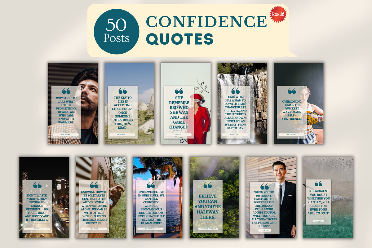 Confidence Posts - Canva Editable