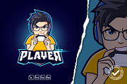 Esport Player Gamer Mascot Editable, a Branding & Logo Template by tkzgraphic (Thumbnail 1 of 2)