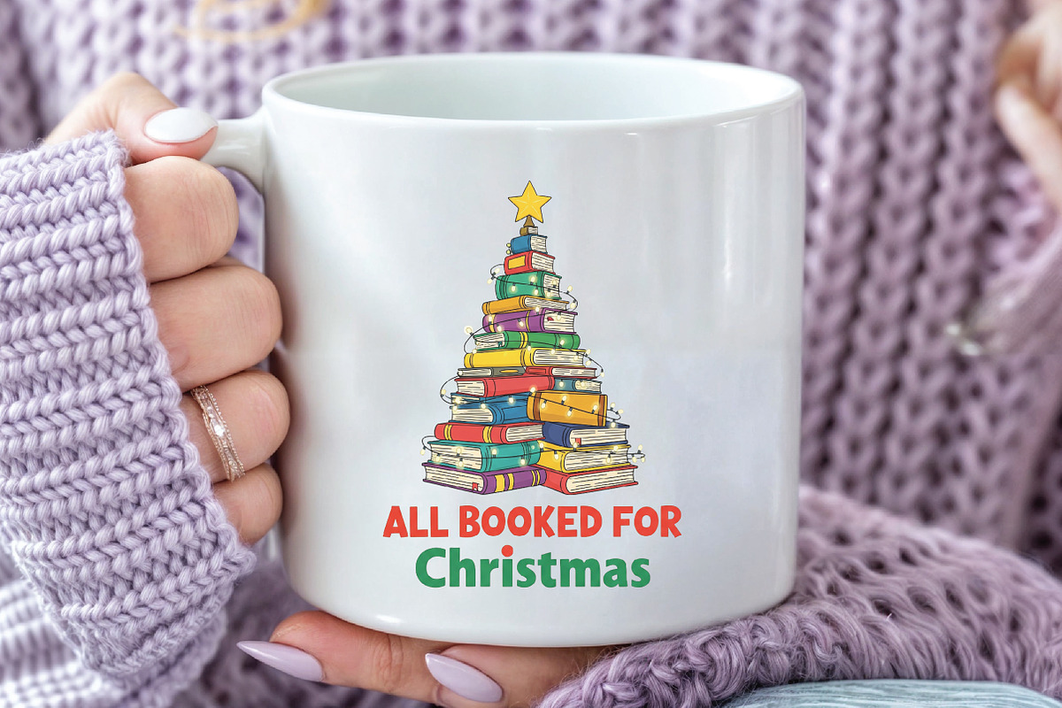 All Booked for Christmas Books Tree, an Illustration by CraftArtStudio (Photo 3 of 4)