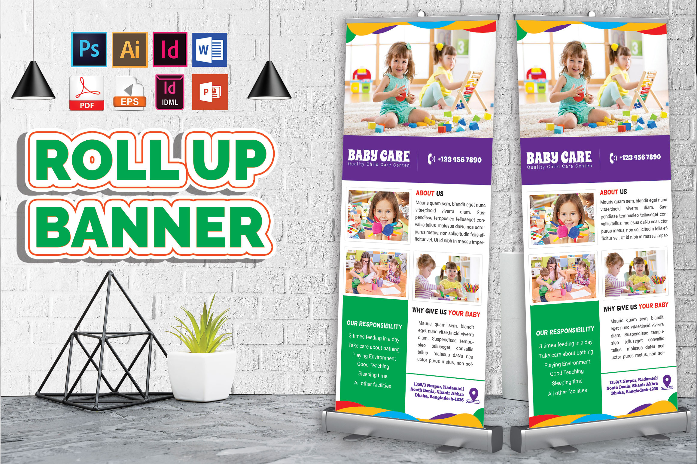 Baby Care Roll Up Banner Vol-02, a Flyer Template by Imagine Design Studio