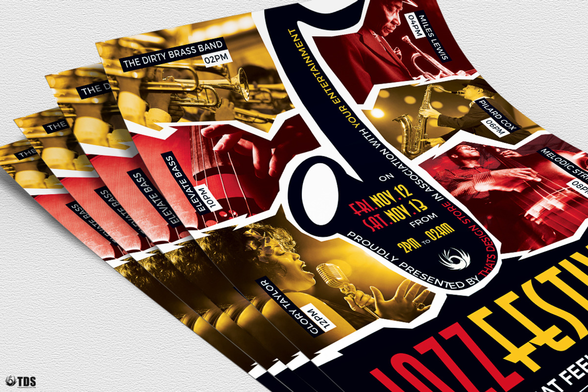Jazz Festival Flyer Template V8, a Flyer Template by ThatsDesignArt (Photo 5 of 7)