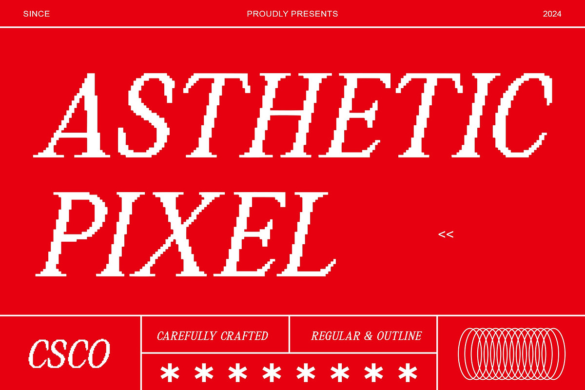 Asthetic Pixel, a Serif Font by Craft Supply Co. (Photo 1 of 8)