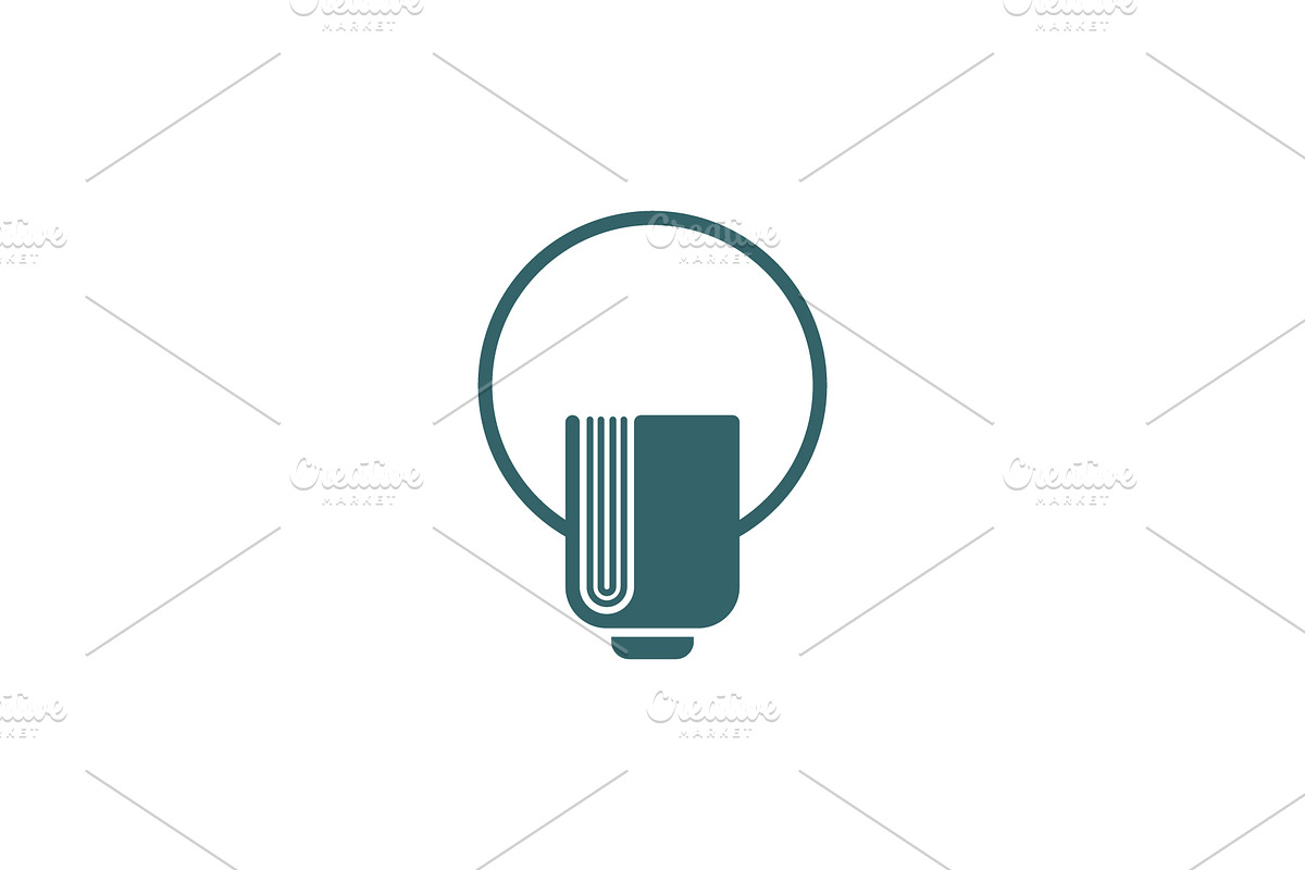 modern book lightbulb idea logo, a Branding & Logo Template by Rasagama Studio