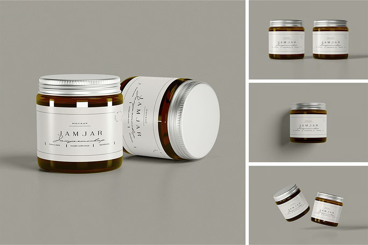 Jam Jar Mockup, a Packaging Mockup by zpackcreative (Photo 1 of 5)