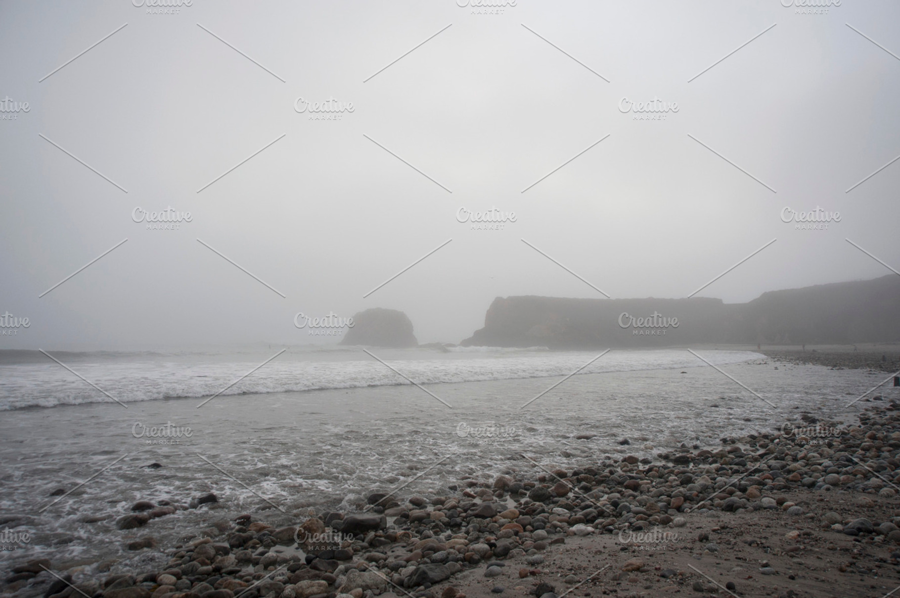 Foggy Big Sur Beach