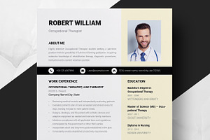 Occupational Therapist Resume Design