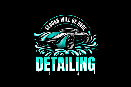 Car detailing logo car wash cleaning