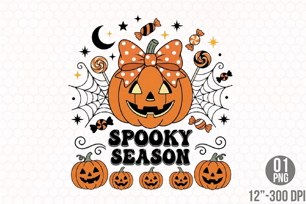 Coquette Bow Pumpkin PNG, a Seasonal Illustration by Designking (Photo 1 of 4)