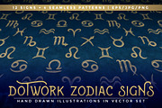 Dotwork Zodiac Signs, a Graphic by TRIKONA (Thumbnail 1 of 3)