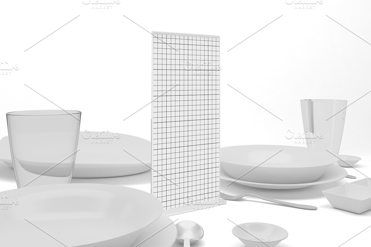 Standing Menu Mockup, an Advertising Mockup by Qaleb Studio