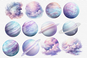 Pastel Snowy Astronomer Clipart, an Illustration by Digital Xpress (Thumbnail 2 of 9)