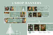 Green Etsy Christmas Templates, a Branding & Logo Template by SunshineStudioBoutique (Thumbnail 3 of 12)