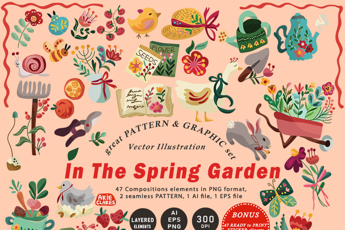 In The Spring Garden, a Seasonal Illustration by Arie Clares (Photo 12 of 12)