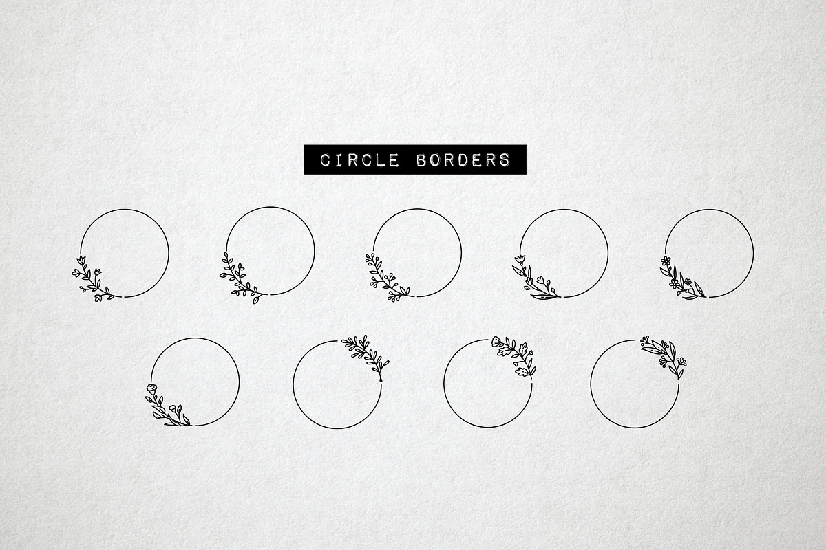 60 Flower Logo Borders, Floral Icons, an Outline Icon by Hatch Design Workshop (Photo 4 of 11)