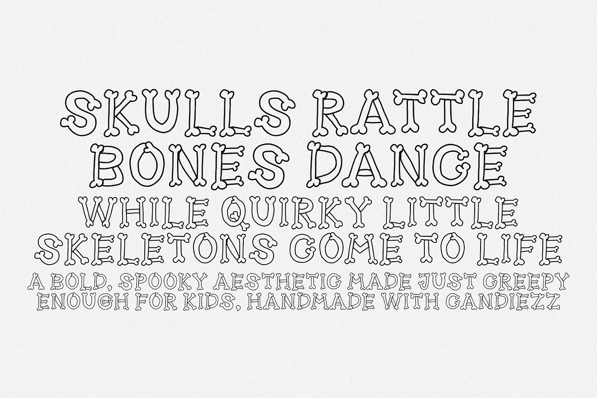SKUL X LINES – Outlined Bone Font, a Font by TypeTasty Font (Photo 9 of 9)